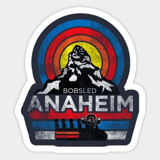 Retro Bobsled Anaheim Sticker